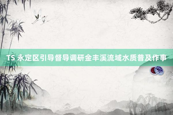 TS 永定区引导督导调研金丰溪流域水质普及作事