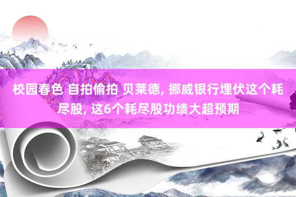 校园春色 自拍偷拍 贝莱德, 挪威银行埋伏这个耗尽股, 这6个耗尽股功绩大超预期